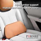 Lumbar Support Pillow,Back Pain Relief Cushion,fits tightly around the waist,Memory Foam,Skin-friendly Suede Fabric,fit Car Drive,Office chair,Rest seat,Improve Posture,Portable,15.5''Lx 8.7''H - Image 5