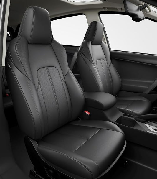 redblue Custom Fit Toyota Corolla Seat Covers for 2020-2026 SE/XSE/FX | Black leather Seat Covers Full Set, Fit 2020 2021 2022 2023 2024 2025 2026 SE&23-25 XSE&25 FX, Front and Rear Car Seat Cover by Unknown