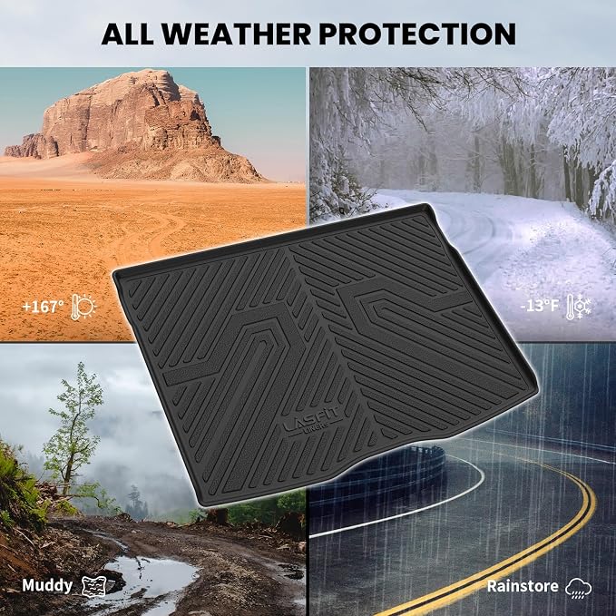 LASFIT Cargo Mat for Jeep Renegade 2015-2023 | All Weather, TPE, Custom Fit Accessories, Trunk Mat, Cargo Liner, Black - Image 7