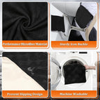 Lonfliness 2PCS Car Seat Cover Towel Non Slip Front Seat Car Seat Towel Athletic Running Towel Washable Seat Cover for Gym Workout Sweat Outdoor Sport Beach Hiking Yoga (Midnight) - Image 3