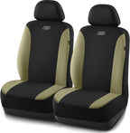 Skechers Seat Covers, Premium Breathable Polyester Seat Covers, Car Seat Covers Front Seats Airbag Compatible, Automotive Comfort for Most Cars, Vans, Trucks, SUVs (Two Front, Beige) by Unknown