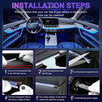 LivTee Smart Car LED Interior Lights with USB Port, LED Strip Fiber Optic Lights, Wireless App Control, Sync to Music, Car Accessories Gifts for Women and Men - Image 5