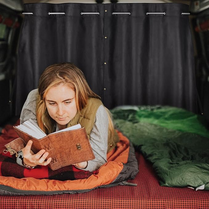 ZATOOTO Car Divider Curtain 5.25 ft * 3.48 ft,Soft Suede for Durable | Car Privacy Curtains with Pole Backseat Blackout Curtain，For Camping Travel and Breaks, Lengths Adjustable for Most Cars - Image 3