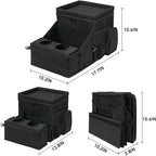 Car organizer for kids ，Backseat Organizer for Kids and Passenger Seat Organizer for Adults ，Car Seat Cooler and Warmer with Cup Holders and Convertible Tray Lid(Black) - Image 7