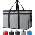 Bodaon Insulated Food Delivery Bag, XXX-Large, Grocery Bags, Grey, 1-Pack | Grocery Tote Insulation Bag for Catering/Drivers for Hot and Cold Meal, Pizza Warmer, Cooler Bag, Food Warmers for Parties by Bodaon