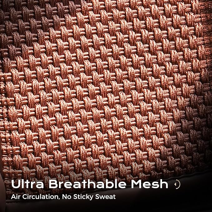 Coverado Car Seat Covers Full Set, 5 Seats Car Seat Protector, Universal Breathable Car Seat Covers Front Seats Back Seats, Car Seat Cushion Fit for Most Vehicles Brown - Image 2