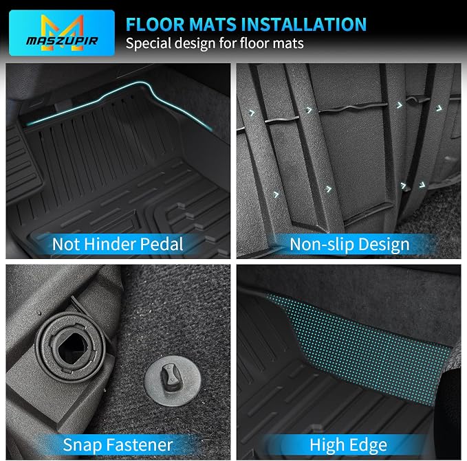 Floor Mats & Trunk Mat for 2013-2024 Toyota 4Runner 5 Seat | Fit without Sliding Tray, TPE All Weather Floor Liner Trunk Mat Cargo Mat Cargo Liner 4 Runner Accessories - Image 4