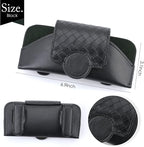 KINIVA Sunglasses Holder for Car Visor Leather Glasses Case with Clips for Car Visor Automotive Interior Visor Accessories Apply to All Car Models (10 Black) - Image 4