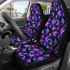 GENANY Galaxy Hemp Leaf Car Seat Covers, 2-Piece Front Seat Set | 2-piece polyester front seat cover set, each 49.5 x 19.6 inches, with adjustable straps and hooks - Image 3