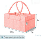 Mr. Pen- Baby Diaper Caddy Organizer, Pink | Nursery Storage Bin and Car Organizer for Diapers and Baby Wipes - Image 2