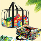 6 Packs Toy Storage Bags with Labels, Reusable Clear PVC Board Game Storage, Travel Waterproof Organizer Bags with Zipper Large Capacity (L, XL, XXL) - Image 4