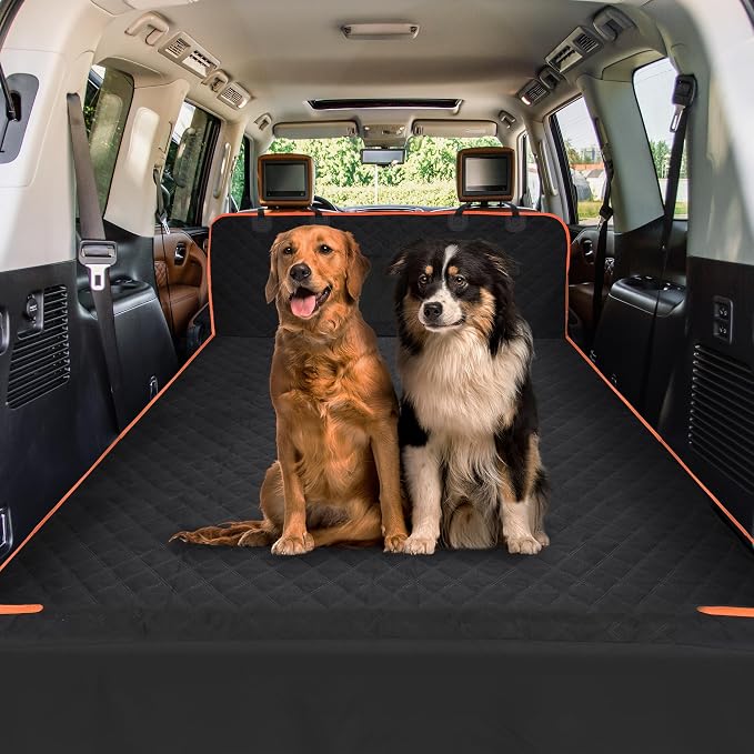 Cargo Liner for Pet, Water Proof Non Slip Durable Dog Cargo Cover Mat Universal for Cars Minivan with Bumper Flap Protector Black by Rengue