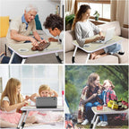 Fayquaze Portable Foldable Laptop Bed Desk with Storage Drawer and Cup Holder - Lap Desk Laptop Stand Tray Table for Eating, Reading and Working - Image 6
