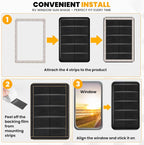 EcoNour RV Magnetic Window Shade for Side Door Foldable UV Protection Cover | Travel Trailer Window 4 Hook & Loop Waterproof Oxford Fabric | Universal RV Window Accessories | Medium (25" x 16") - Image 8