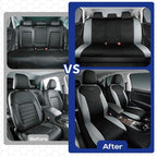 Skechers Memory Foam Seat Covers,Leather Car Seat Covers, Ultimate Comfort & Support Front Seat Covers Airbag Compatible, Automotive Universal Fit Most for SUVs, Vans, Sedans, Cars, Trucks,Gray - Image 6