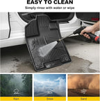 Floor Mats Fit for Honda Pilot 8 Seats 2016-2022 (No Elite Models) | TTX LIGHTING All Weather Cargo Liner with Back Seat Cover TPE Trunk Mat & Backrest Mat & Floor Liners Pilot Accessories - Image 7