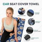 FLORICH Car Seat Cover Protector Front Seats, Sweat Towel Car Seat Covers for Post Gym Workout, Running, Swimming, Beach and Hiking, Universal Fit Non-Slip Car Seat Towel Covers for Cars Trucks SUV - Image 9
