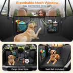 URPOWER PU Leather Dog Back Seat Extender for Full-Size Crew Cab Trucks | 550 lb Support, 45% More Space for Large & Multiple Dogs, 3 Large Panels, Foam Padding for Comfort, Waterproof PU Leather - Image 9
