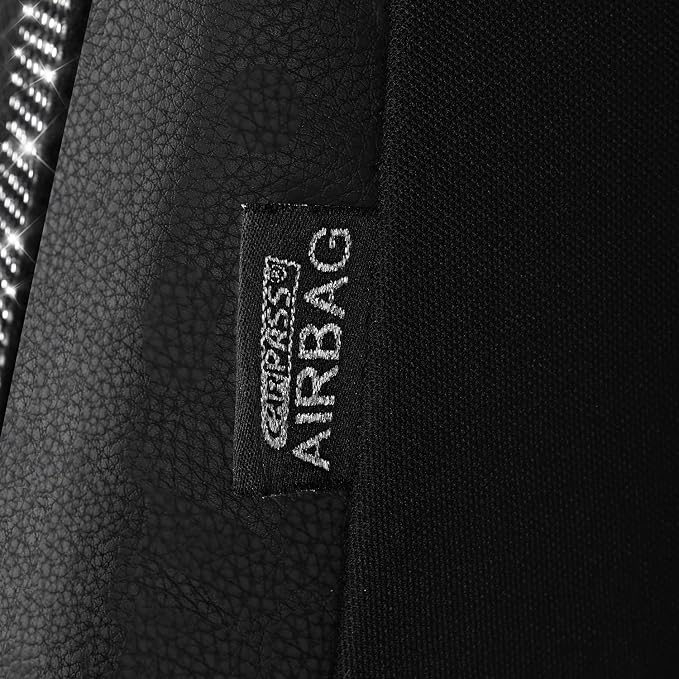 CAR PASS Memory Foam Mesh Bling Diamond Car Seat Cover 2 Front Seat Breathable Soft Sponge Universal Shining Glitter Sparkly Crystal Fit Armrest Automotive Truck SUV Cute Women Girl, Silver Rhinestone - Image 9