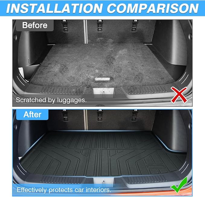 Powerty Trunk Mat for Chevrolet/Chevy Trax 2024-2026, All Weather TPE Cargo Mat Liner for Trax Rear Trunk - Image 4
