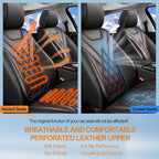 Car Seat Covers for GMC Acadia 2007-2026, Full Set, Redline | Luxury Full Coverage Leather Seat Protectors, Waterproof Breathable, Non-Slip, Easy to Install, Airbag Compatible, All-Season - Image 7