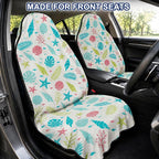 Car Seat Towel Cover 2 Pack for Front Seats, Sweat Absorbent Car Seat Protector with Non-Slip Backing, Waterproof Towel Car Seat Covers for Runners, Gym, Swimming, Beach, Coastal Seashell - Image 2
