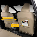 Custom Fit Camry Seat Covers for 2025 2026 Toyota Camry XLE XSE - Beige | Waterproof Faux Leather Full Coverage, Car Seat Protectors Full Set with Armrest Covers, Airbag Compatible - Image 4