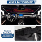 Car Windshield Sun Shade UV Reflector Foldable Front Window SUV | Blocks 98% UV Rays,Keep Interior Cool,Universal Fits Hatchback,Truck,MPV,Storage bag,57"L x 31.5"W,Car Summer Accessories - Image 5