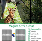 Magnetic Door Screen Fit Door Size 72 x 80 Inch, Sunmoxia Durable Reinforced Fiberglass Mesh Curtain, Heavy Duty Screen Door with Full Frame Hook & Loop for Sliding Doors,Patio - Image 2