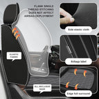 Car Seat Covers for Nissan Juke 2011-2017 Full Set Faux Leather | Waterproof Breathable Scratch Resistant 360° Wrap Airbag Compatible Easy Clean (5 Seats,Black & Grey) - Image 4