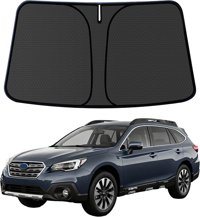Outback Windshield Sun Shade for Outback SUV 2015-2019 Blocks UV Rays Accessories,1:1 Custom Foldable Thickened Wear-Resistant Front Window Sunshade Visor,Keeps Your Car Cooler by Achaltiza