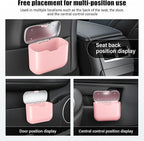 UYYE Car Trash Can, Car Garbage Bin with Lid & Handle - Leak-Proof Mini Trash Can for Car, Truck, SUV - Essential Car Accessories for Organization (Pink) - Image 4