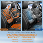 for GMC Terrain 2010-2025 2026 Car Seat Covers, Full Set, Black | Luxury Full Coverage Leather Seat Protectors, Waterproof Breathable Non-Slip Easy to Install, Airbag Compatible, All-Season - Image 8