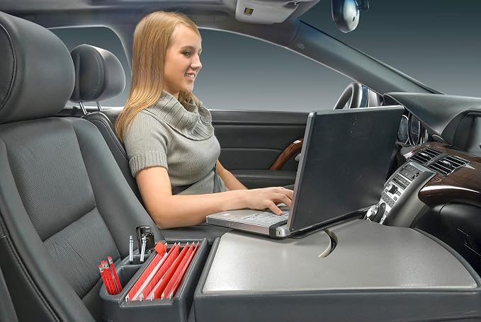 AutoExec Roadmaster Car Desk for Your Vehicle Workstation and Mobile Office, Grey - Image 6