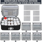 Medicine Storage Bag, 2 Layer Pill Bottle Organizer Storage Bag Empty | Lockable Medical Travel Bag with Adjustable Divider, Suitable for Pills, Vitamins, Fish Oil, Medical Supplies - Image 5