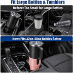 Car Cup Holder Expander for Large Bottles, Fits 32 oz to 40 oz Water Bottles and Handle Mugs, Secure Base for Most Vehicle Cup Holders, Durable ABS, Easy to Install, Durable ABS (Pink) - Image 3