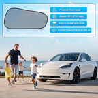 ZATOOTO Tesla Model Y Window Shades for Rear Window,Clear View | Transparent Static Cling Film, Blocks 90% UV & Heat, No Adhesive, Easy Install, Enhanced Visibility, Interior Protection - Image 6