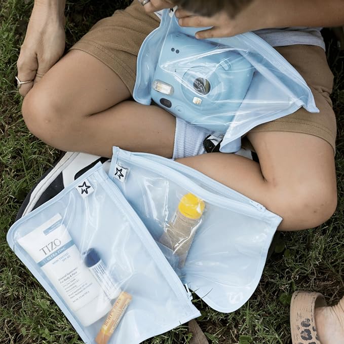 Tiny Twinkle Diaper Bag Organizing Pouches|3 Pack Mess-Proof Clear Front Travel Organizer Bags&TSA Approved Toiletry Bag Set for Baby and Mom Essentials - Image 3