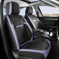 Coverado Car Seat Covers Front Seats, Seat Covers for Cars, Car Seat Protector, 2-Pack Car Seat Cushion Nappa Leather, Waterproof Seat Covers Carseat Cover Universal Fit for Most Cars(Purple&Black) by COVERADOAUTO