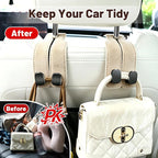 SUKIPIN Car Hooks, Car Seat Headrest Hooks for Purses and Bags 2-Pack Beige | Car Accessories for Women, Solid Durable Construction, Quick Tool-free Mounting, Universal Fit for Most Vehicle Headrests - Image 4