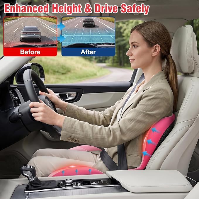 Car Seat Cushion Office Chair Cushion with Lumbar Support Pillow | Ergonomic Seat Cushion for Relieve Sciatica & Tailbone Pain, Ideal for Car Driving Truck Office Chairs Wheelchairs Home Use - Image 3