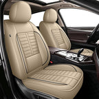Fit for Nissan Murano Seat Covers 2011-2026 Front Set | Faux Leather Waterproof Car Seat Covers, Airbag Compatible with Lumbar Support Anti-Slip Design, 2 Seater Beige by RAWAKORW