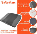 Lofty Aim Car Seat Cushion, Memory Foam Car Seat Cushions for Long Driving | Comfy Car Seat Pillow for Pain Relief, Driver Seat Cushion Adds Height, Butt Cushion for Car, Office Chair, Classic Black - Image 5