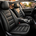 IKABEVEM Car Seat Covers for Impreza 2007-2016 Full Set(5 Seats) | Luxury Fuax Leather, Waterproof, Airbag Compatible, Easy to Install, Scratch‑Resistant Seat Protection, Black by IKABEVEM