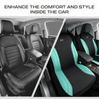 Skechers Work Seat Covers, Leather Car Seat Covers 5-Times Stronger Built-in Webbing, Oxford Fabric Front Seat Cover, Airbag Compatible, Automotive Comfort for Cars, Trucks, SUVs,Mint - Image 7