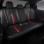 Custom Camry Seat Covers for 2018-2024 Toyota Camry Hybrid - Black+Red | Waterproof Faux Leather Full Coverage, Car Seat Protectors Full Set, Fit Toyota Camry Hybrid LE SE, Airbag Compatible - Image 2