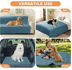 100% Waterproof Washable Dog Blanket，Gray Blue+Apricot 52"x82" | ,7-Layer Reversible Couch Covers for Dogs Met for Sofa Furniture Car Camping - Image 4