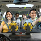 12V Dual Car Fan SUV/Truck/RV, 2-Speed 360° Rotate, Cigarette Lighter Plug | Universal compatibility (cars/trucks/RVs/tractors/UTVs)，Dual-head independent 360° rotation，12V cigarette lighter powered - Image 7