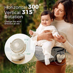 Momcozy Portable Stroller Fan with Clip, 4-Speed Mini Cooling Fan, 0.26 Lb | Ultra-Light Rechargeable Design, Gaps ≤ 4.5 mm, Rotating Handheld Cooling for Carriers, Backpacks and Tables - Image 6