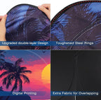 Car Windshield Sun Shade UV Reflector Foldable Front Window SUV | Blocks 98% UV Rays,Keep Interior Cool,Universal Fits Hatchback,Truck,MPV,Storage bag,57"L x 31.5"W,Car Summer Accessories - Image 4